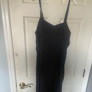 Black polkadot dress